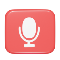 Voice icon 3d render png