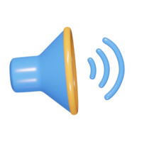 Sound icon 3d render png