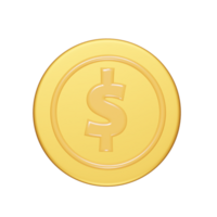 icono de dólar render 3d png