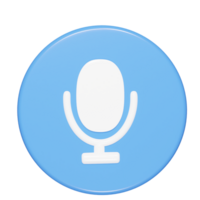 Voice icon 3d render png