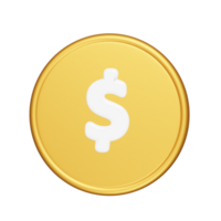 icône dollar rendu 3d png