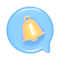 Notification icon 3d render png