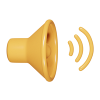 Sound icon 3d render png