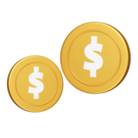 icono de dólar render 3d png