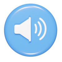 Sound icon 3d render png