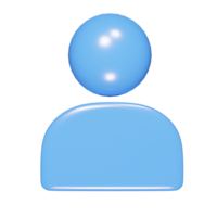 Person icon 3d render png