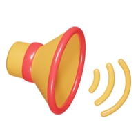 Sound icon 3d render png