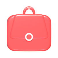 Suitcase icon 3d render png