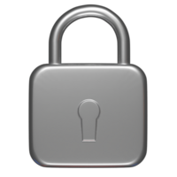 Lock icon 3d render png