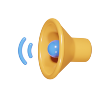 Sound icon 3d render png