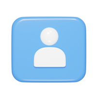 Person icon 3d render png