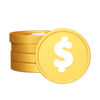 icône dollar rendu 3d png