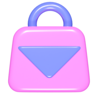 Suitcase icon 3d render png