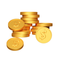 Dollar icon 3d render png