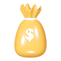 icono de dólar render 3d png