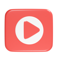 Video icon 3d render png