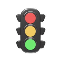 Traffic icon 3d render png