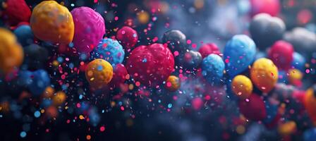 AI generated Colorful vivid balloons background photo