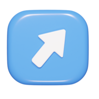 Arrow icon 3d render png