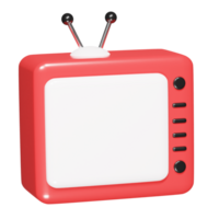 televisión icono 3d hacer png