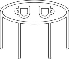 icono de vector de mesa de café