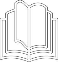 icono de vector de libro abierto