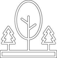 árbol paisaje vector icono