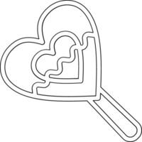 Heart Lollipop Vector Icon