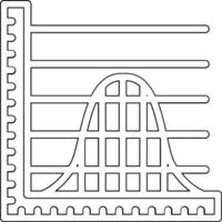 Bell Curve on Graph Vector Icon