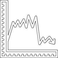 declinante línea grafico vector icono