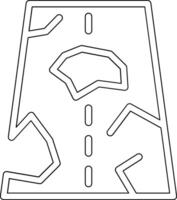 Road Crack Vector Icon