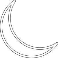 Waxing Moon Vector Icon