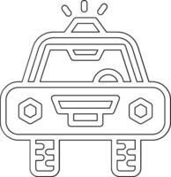 icono de vector de coche de policía