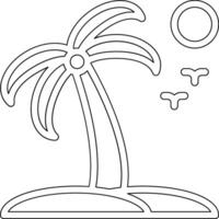 icono de vector de isla