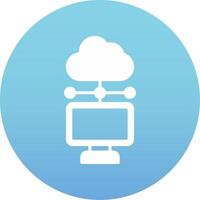 icono de vector de computación en la nube