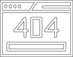 icono de vector de error 404