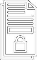 Document Locked Vector Icon