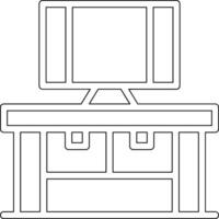 Computer Table Vector Icon
