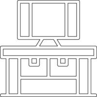 icono de vector de mesa de computadora