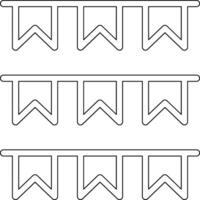 New Year Flags Vector Icon