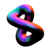 3d vloeistof holografische iriserend vormen, abstract kleurrijk helder vloeistof amorf regenboog bubbels, fluorescerend kameleon helling elementen van divers vormen. 3d veroorzaken. pro PNG