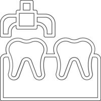 diente extracción vector icono