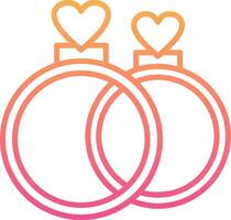 Wedding Rings Vector Icon