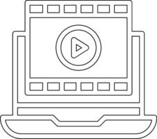 Film on Laptop Vector Icon