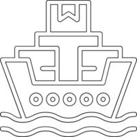 Worldwide Shipping Boat Vector Icon