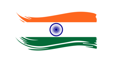 grunge cepillo carrera bandera de India png