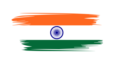 Grunge brush stroke flag of India png