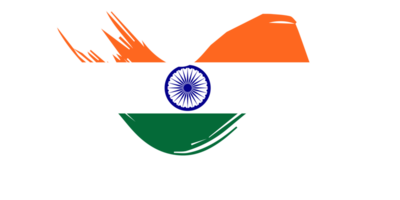 Grunge brush stroke flag of India png