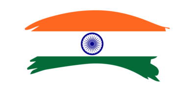 Grunge brush stroke flag of India png