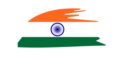 grunge cepillo carrera bandera de India png